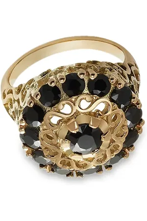 Dolce & Gabbana 18kt yellow black sapphire cocktail ring
