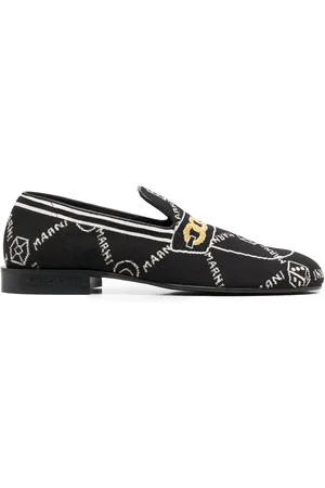 Marni All-over logo-jacquard loafers