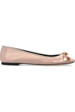 VERSACE Opera Bow patent-leather ballet flats