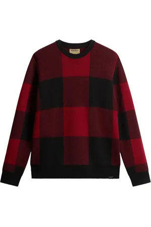 Woolrich Check-pattern virgin wool sweater