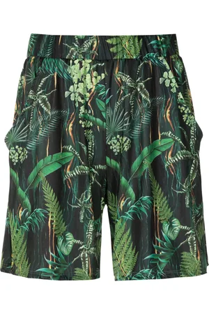 Lygia & Nanny Iara leaf-print mini shorts