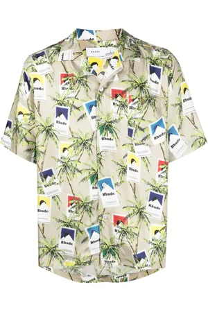 Rhude Cigarette-print silk shirt