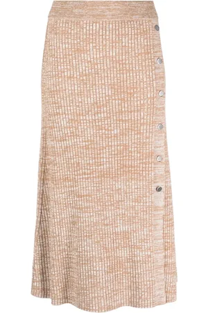 HUGO BOSS High-waisted button-up midi skirt