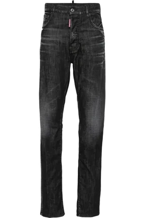 Dsquared2 642 distressed straight-leg jeans