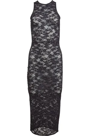 FLEUR DU MAL Le Stretch lace racer tank dress