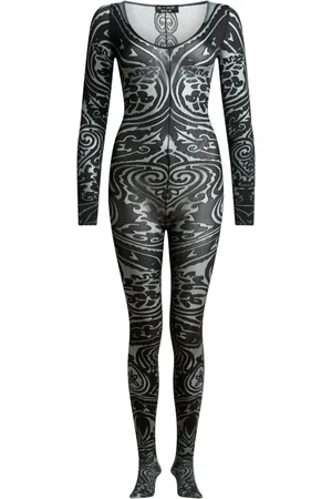 Etro X Wolford paisley tattoo-pattern bodysuit
