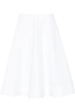Khaite A-line poplin skirt