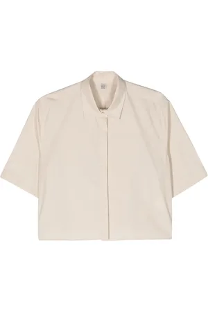 Totême Veran organic cotton cropped shirt