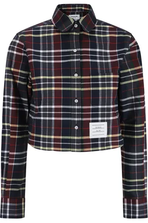 Thom Browne Hunting tartan cropped shirt
