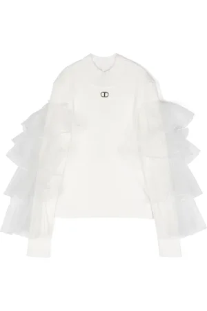 Twin-Set Ruffled mock-neck top