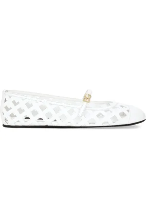 Dolce & Gabbana Perforated leather ballerina shoes