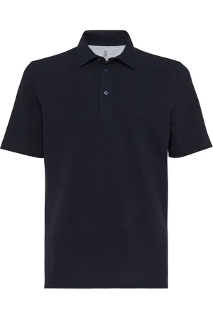 Brunello Cucinelli Button-fastening linen polo shirt