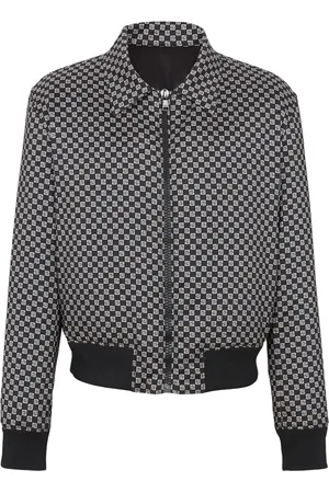 Balmain Monogram-pattern bomber jacket