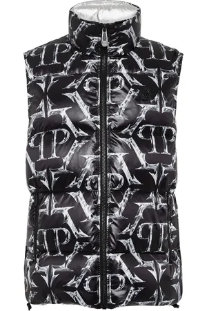 Philipp Plein Logo-print drawstring padded gilet