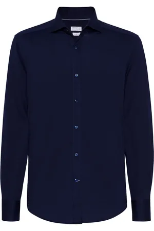 Brunello Cucinelli Spread-collar cotton shirt