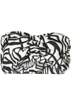 Bambah Geometric-print bandeau top