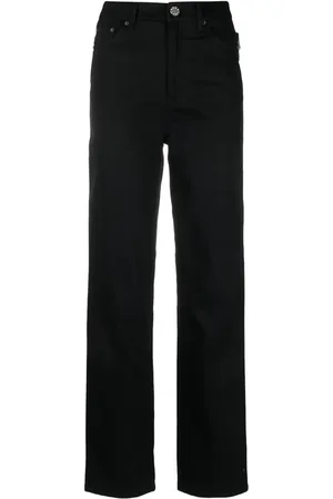 ROTATE Crystal-embellished straight-leg jeans