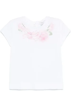 MONNALISA Rose-print T-shirt