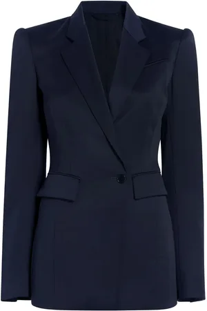 Another Tomorrow Double-breasted merino wool blazer