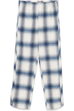 BLUE SKY INN Checked flannel trousers