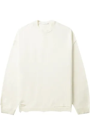 Helmut Lang Distressed-effect ribbed jumper