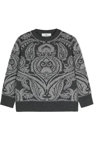 Etro Patterned-jacquard knitted jumper