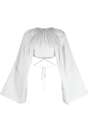 Kiko Kostadinov Gathered-detail cropped blouse