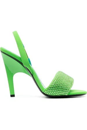 The Attico Crystal-embellished open-toe sandals