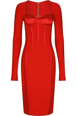 Dolce & Gabbana Long-sleeve corset dress