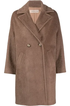 BLANCA Tuia textured double-breasted coat