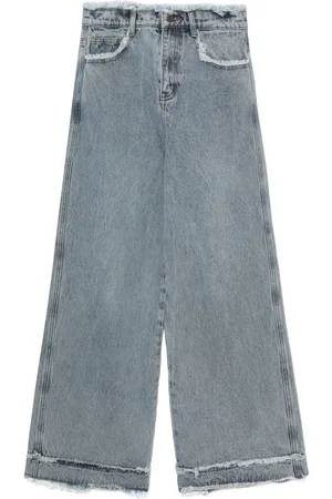 tout a coup Frayed wide-leg jeans
