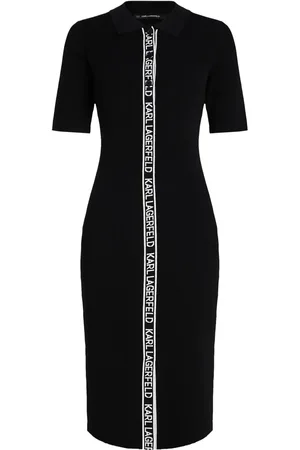Karl Lagerfeld Logo-tape midi dress