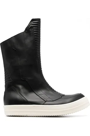 Rick Owens Round-toe leather boots