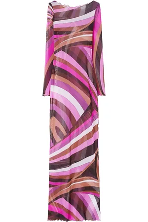 Puccini Iride-print tulle dress