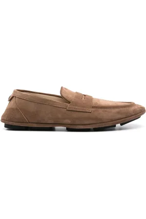 Dolce & Gabbana Logo-plaque suede loafers