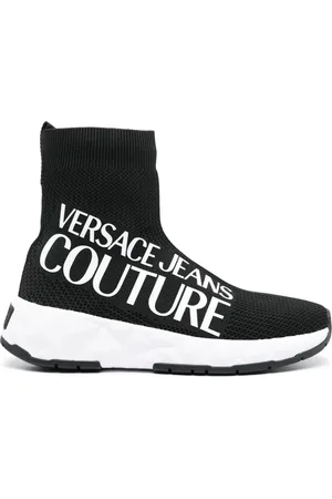 VERSACE Logo-print sock sneakers