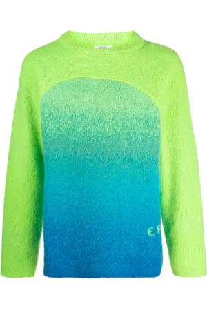 ERL Gradient Rainbow intarsia-logo jumper