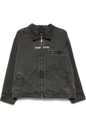 Ground Zero Distressed zip-up jacket