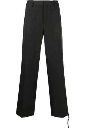 Helmut Lang Buckle-detail cotton trousers