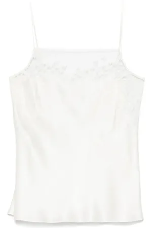 CARINE GILSON Lace-detailed pyjama top