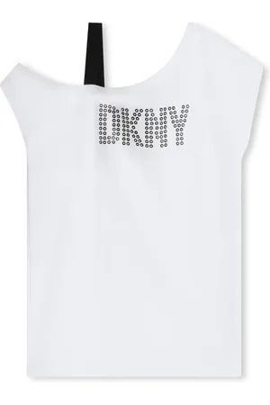 DKNY Logo-print one-shoulder T-shirt dress