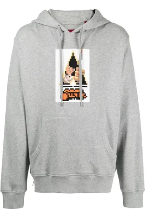 MOSTLY HEARD RARELY SEEN Clock Is Working graphic-print cotton hoodie