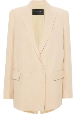 Fabiana Filippi Double-breasted linen blend blazer