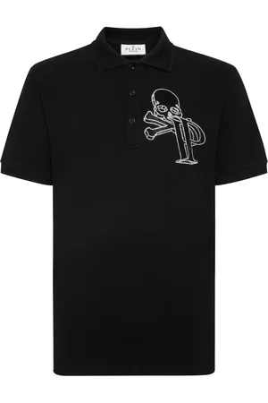 Philipp Plein Crystal-embellished cotton polo shirt