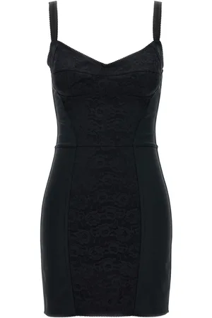 Dolce & Gabbana Floral-lace corset slip dress