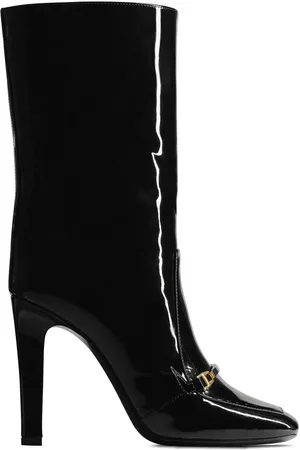 Saint Laurent Lala square-toe boots