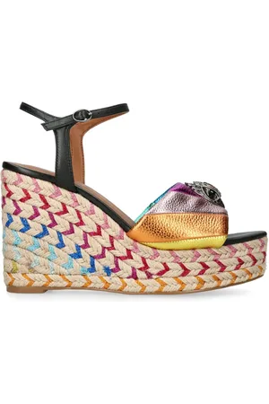 Kurt Geiger Kensington 105mm metallic-threading espadrilles