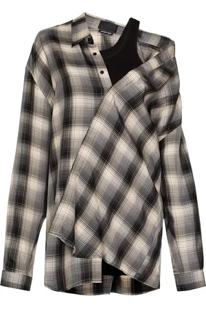 RTA Valery asymmetric longline shirt