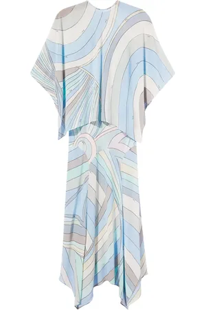 Puccini Iride-print layered dress