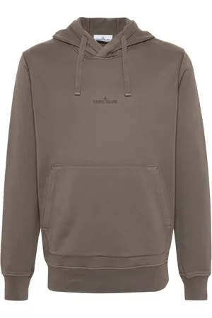 Stone Island Logo-print cotton hoodie